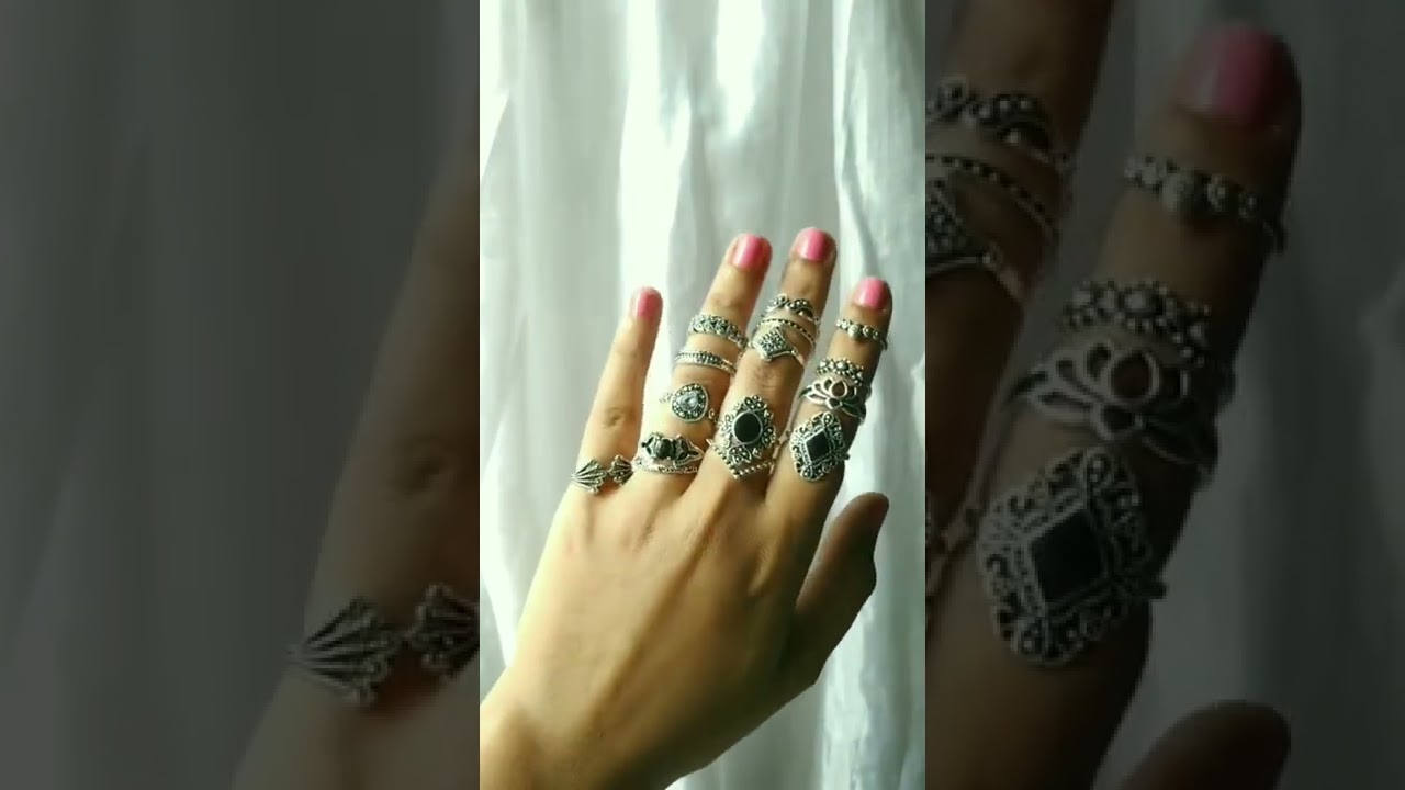 Oxidised silver rings under rupees 200 