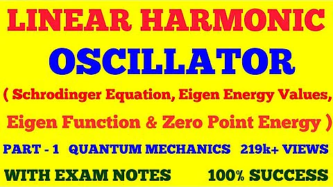 LINEAR HARMONIC OSCILLATOR IN QUANTUM MECHANICS || ONE DIMENSIONAL HARMONIC OSCILLATOR || PART - 1 |