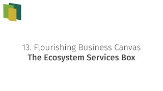 13. Ecosystems Services