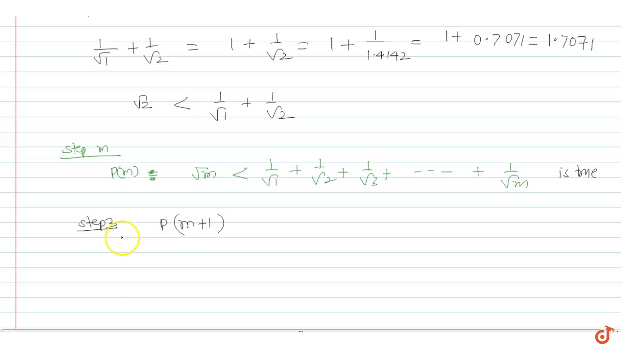 Jee Mains 2018 Using Principle Of Mathematical Induction Prove That Sqrtn Lt1 Sqrt1 1 Sqrt2 1 S Youtube
