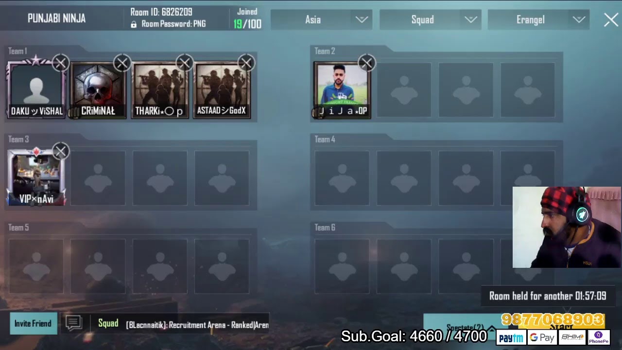 PUBG Mobile Live  | custom room | ROAD TO 5K | Rush Gameplay | FULL PUNJABI FUNNY COMENTRY