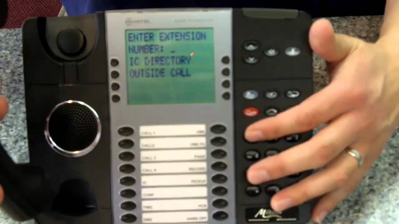 Mitel 8568 Calls and Transfers - YouTube