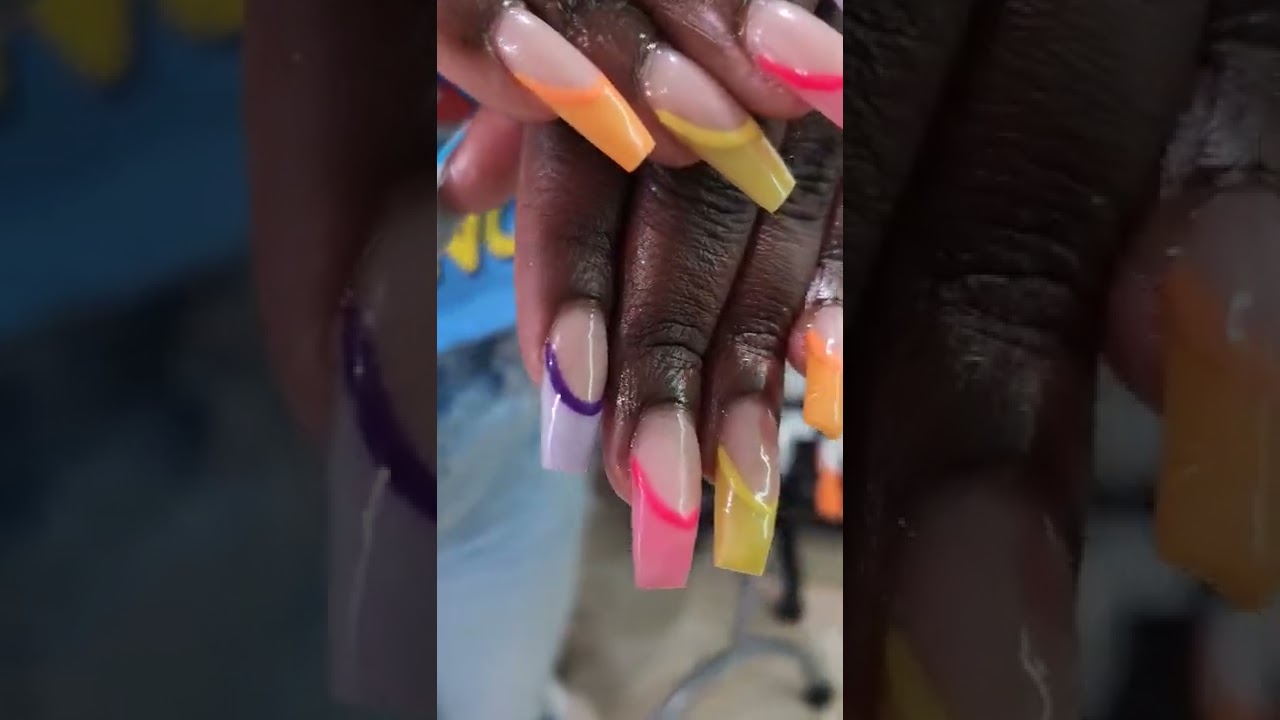 Taste the rainbow Acrylic Nails Design 🌈...