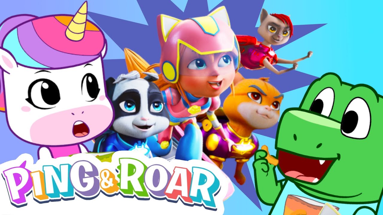Ping & Roar Watch DRONECATS! 👁️ 📺 | Our BRAND NEW Series! | Superhero Cartoon! 🦸‍♂️ | OUT NOW!