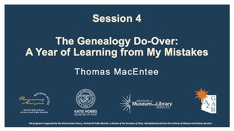 AZ Genealogy Day 2022 - Thomas MacEntee "The Genealogy Do-Over: A Year of Learning from My Mistakes"
