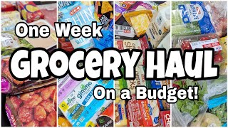 WEEKLY GROCERY HAUL AND MEAL PLAN • HEB Grocery Haul • Budget Grocery Shopping in Texas!