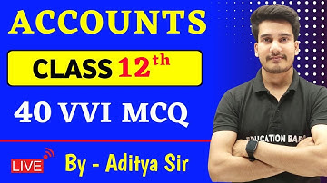 Accounts Class 12 MCQ Questions | Accountancy Class 12 Objective Question 2024 | Education Baba