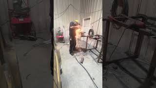 Cutting custom lowing blocks #fabrication #automobile #american #welding #welder #diy