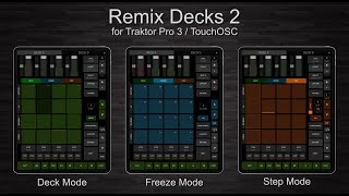 Remix Decks 2 - Controller for TouchOSC and Traktor Pro 3 & 4