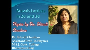 Bravais Lattices in 2d and 3d
