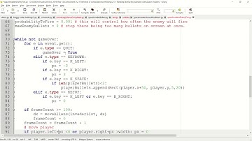 Space invaders - enemy bullets
