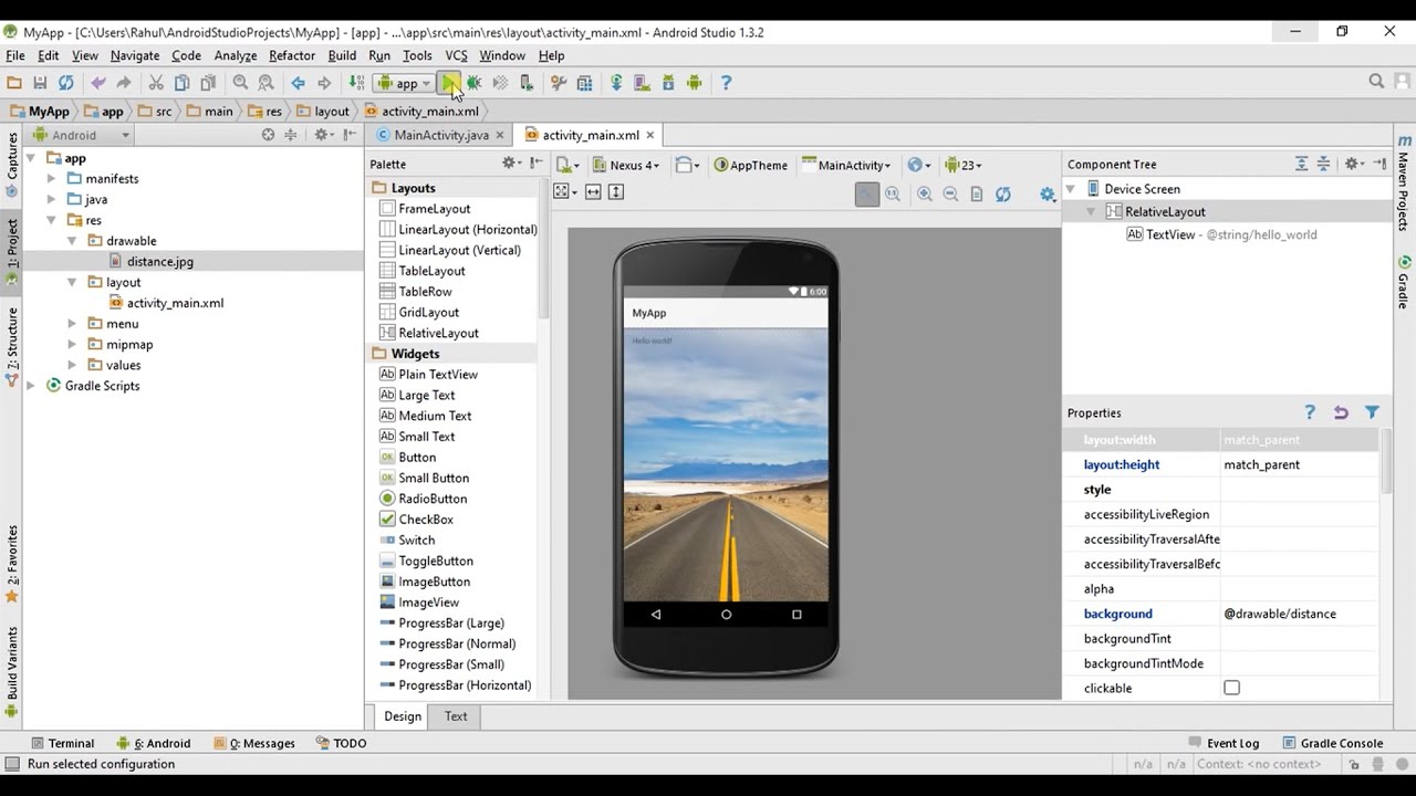 How to add background image in Android Studio - YouTube