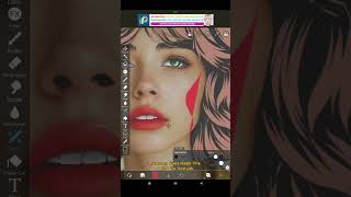 Gambar Vektor Vexel di Ibis Paint dengan tools spesial isi lasso