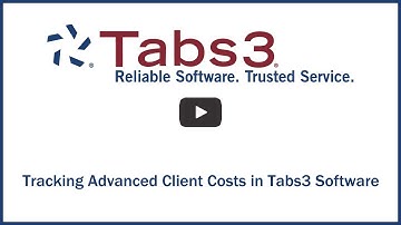 Tracking Advanced Client Costs in Tabs3 Software