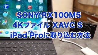 SONY RX100M5 4KファイルXAVC SをiPadProに取り込む方法 #57 [4K]