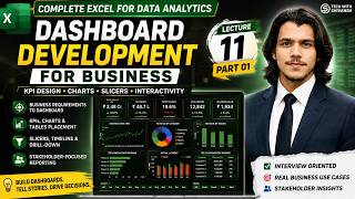 Complete Excel for Data Analytics – Lecture 11 Part 01 | Dashboard Development for Business