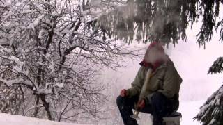 Smoking Weed Two Different Bong On Snow-Winter