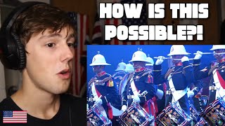 American Reacts to Royal Marines Corps of Drums and Top Secret Drum Corps!