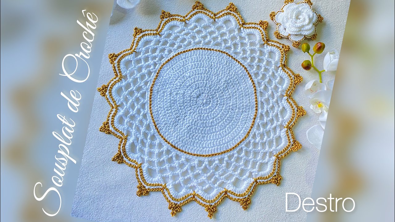 SOUSPLAT EM CROCHÊ/JOGO AMERICANO DE CROCHÊ/Modelo:REQUINTE/#passoapasso Por #MirianLima