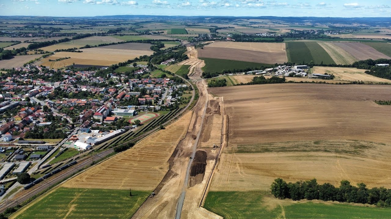 MTDron , modernizace trati Brno – Přerov, 4. stavba Nezamyslice – Kojetín, 24.8.2025