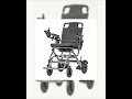Lightweight Foldable Electric Wheelchair Portable Liftable Armrests