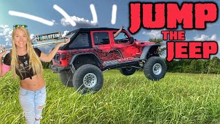 JUMPING A JEEP WRANGLER JLUR - Bilstein Race Shocks Install and Test!