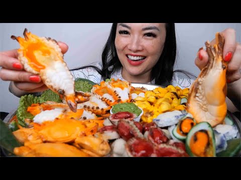 SEAFOOD PLATTER (THAT'S NOT SEAFOOD) ASMR EATING SOUNDS | LIGHT WHISPERS | SAS-ASMR