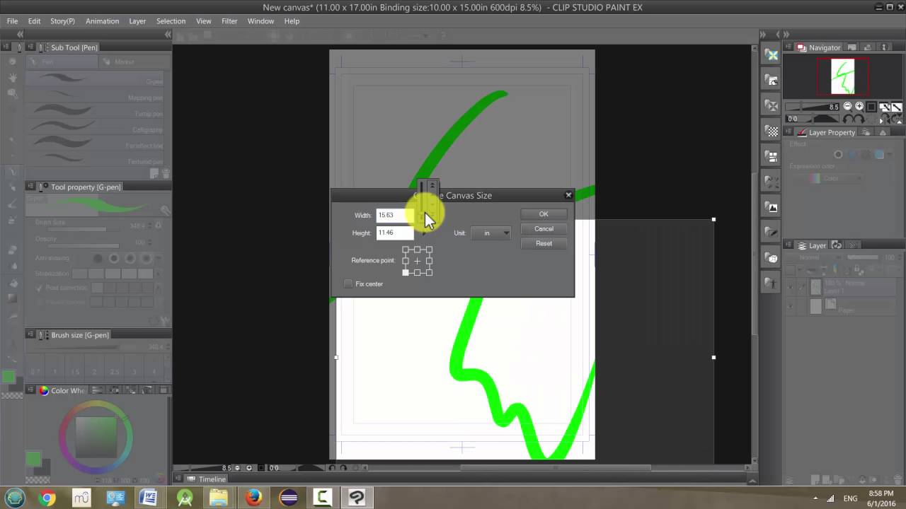 Manga Studio 5 / Clip Studio Paint: Canvas Size And Image Resolution