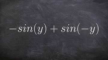 Tutorial - Adding trigonometric terms to simplify using even and odd identities ex 29, -siny+sin(-y)