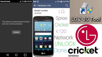 Cricket Wireless LG Spree k120 Network unlock🔓 done by Z3X LG 2 3G Tool