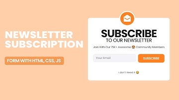 Newsletter Subscription Form using HTML, CSS & Javascript - Codingscape