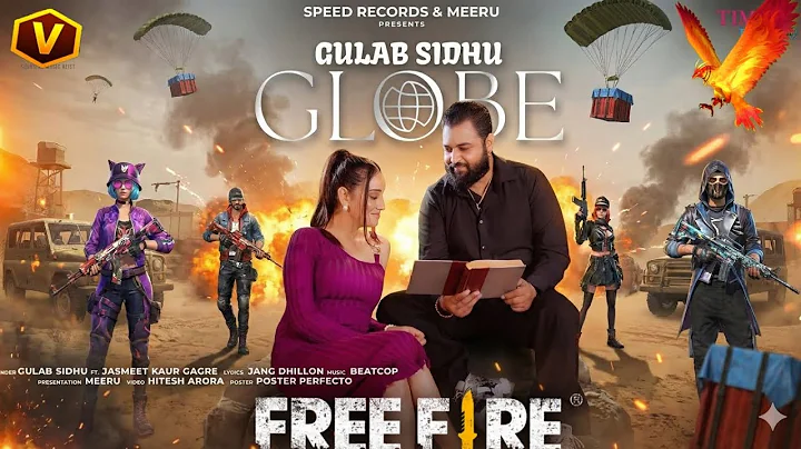 Globe _ Gulab Sidhu Ft. Jasmeet Kaur Gagre _ New Punjabi Song 2025 _ FREE FIRE 🔥 ONETAP HANDSHOT 🛑