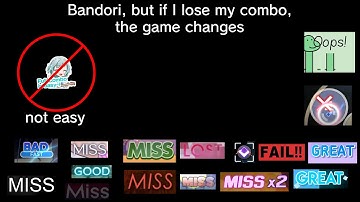 Bandori, but if I lose my combo, the game changes
