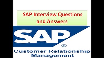 SAP Interview Questions and Answers