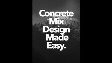 Concrete Mix Design Excel Sheet Download