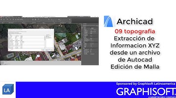 Archicad 09 topografia extracción de información xyz desde un archivo de autocad