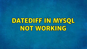 DATEDIFF in MySQL not working (2 Solutions!!)