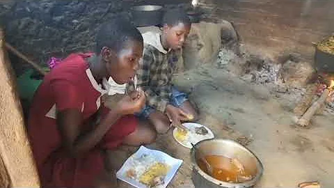 Authentic African Village Cooking: Farm-to-Table Organic Free-Range Chicken Curry with Bananas 