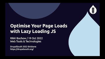 Optimise Your Page Loads with Lazy Loading JS / Rikki Bochow / Web Tools & Technologies
