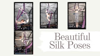 6 Beautiful Aerial Silk Poses | Ashton Theresa