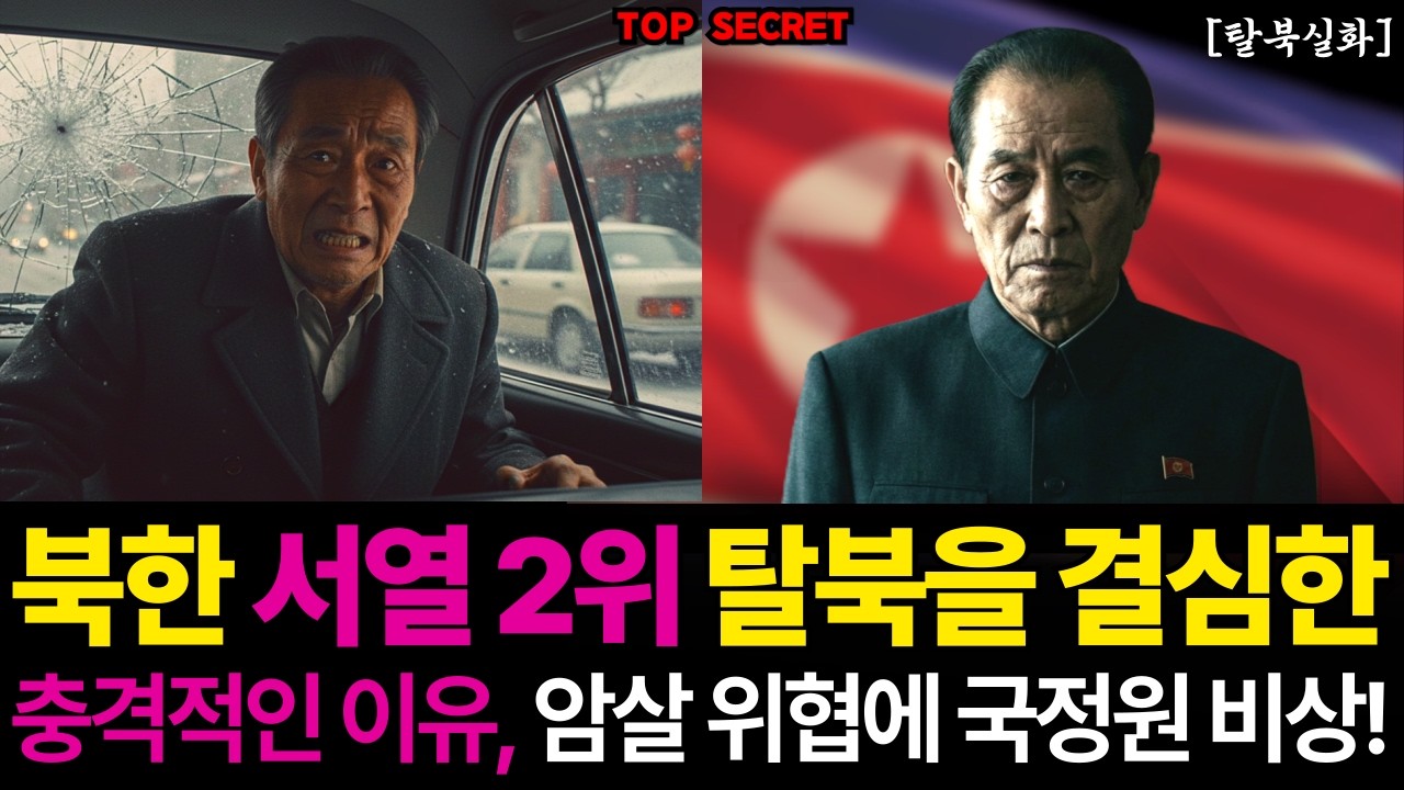 북한 권력 서열 2위 그가 탈북을 결심한 충격적 이유, 극심한 암살 위험에 국정원 비상 | 1997년 실제 탈북 실화