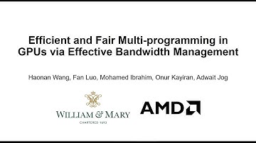 Efficient and Fair Multi-programming in GPUs via Effective Bandwidth Management
