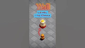 Wall Level 1 to 17 Max! Clash of Clans #clashofclans #cocclasher #coc