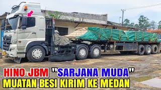 Muatan 50 TON !! VIEW dari Dalam Kabin Truk TRAILER HINO FM 350 TH JBM Kirim Medan (Part1)