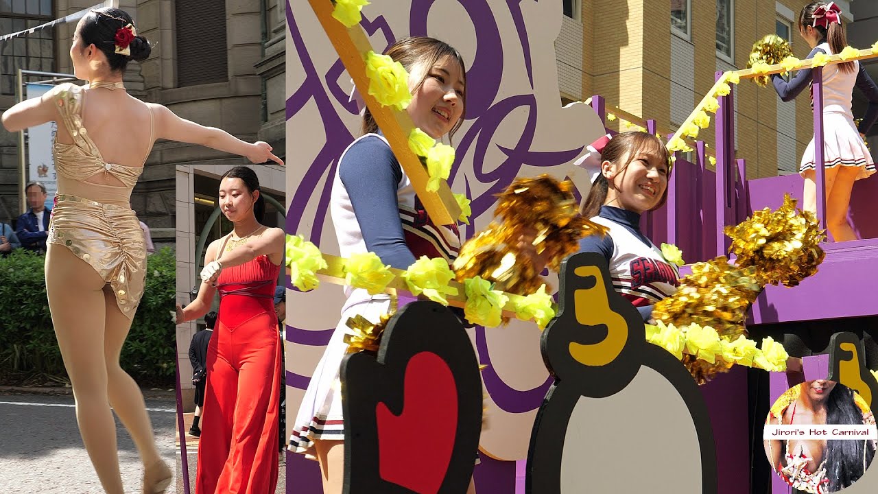 美女だけの第72回ザよこはまパレード、チア、バトン、ダンスとか