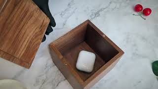 Drawer Organizer Storage Box Black Walnut Wood