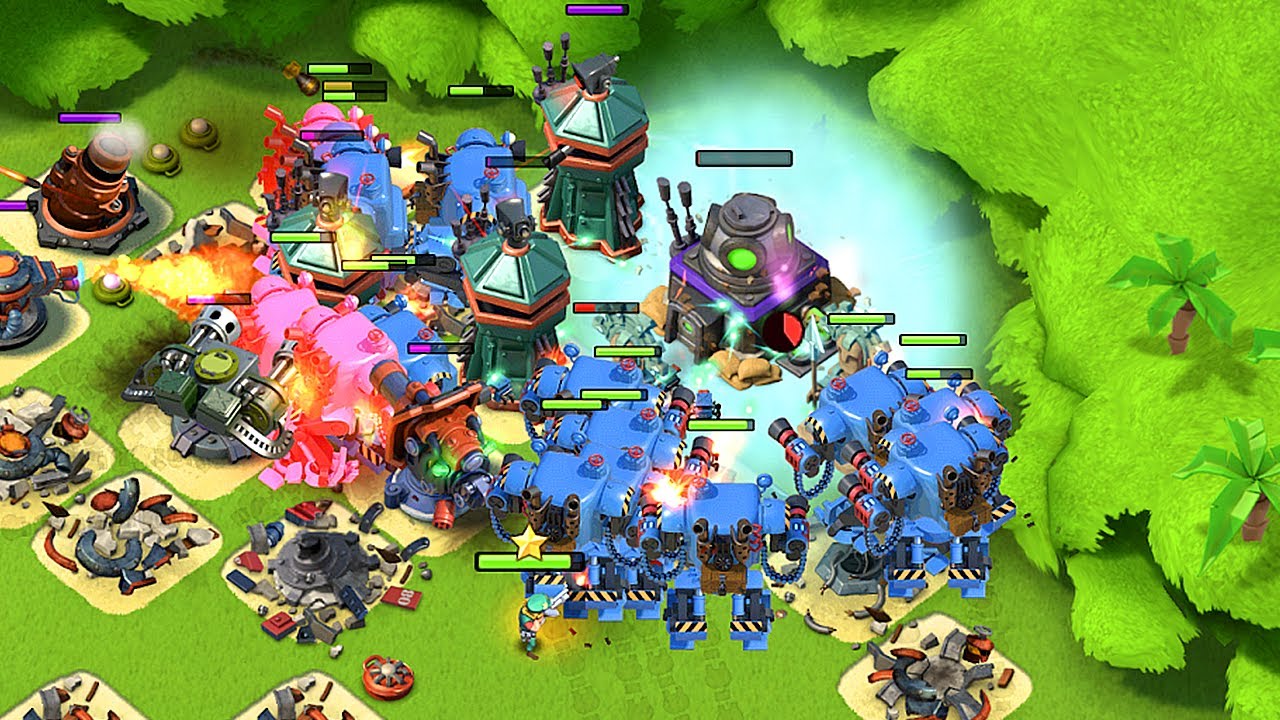 Boom Beach 16 MECHS Strategy against Dr T YouTube