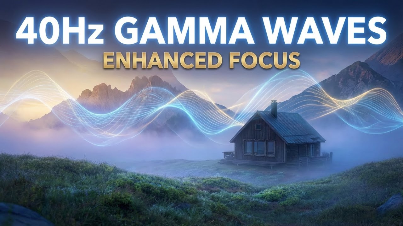 40Hz Gamma Waves | Cabin at Dawn - Enhanced Focus & Productivity - YouTube