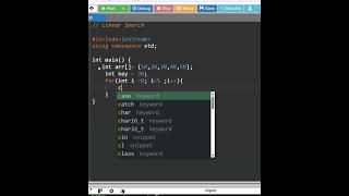 Linear Search | Code #dsa#datastructuresandalgorithms #dsatutorial #programming #learnwithprc