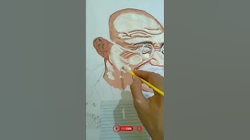 gandhiji drawing easy process | gandhiji drawing colour | #gandhijifulleasydrawing #trending #shorts